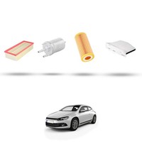 Hoffcar Set Service - 4 Filter FüR VW Scirocco III (1K8) 2.0 Tfsi 162Kw Von 20