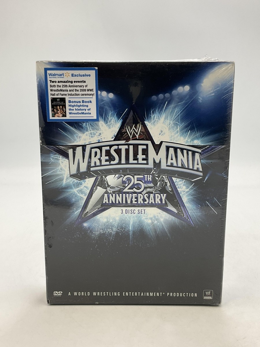 WWE WrestleMania 25th Anniversary DVD 3 Disc Box Set New Sealed