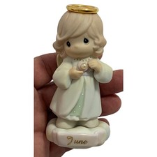 Precious Moments Little Moments June Birthstone Pearl Angel Figurine 1996