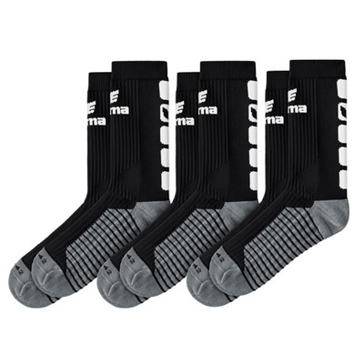 3 Paar ERIMA CLASSIC 5-C CUBES SPORTSOCKEN Gr. 39-50 NEU25  socken socks schwarz