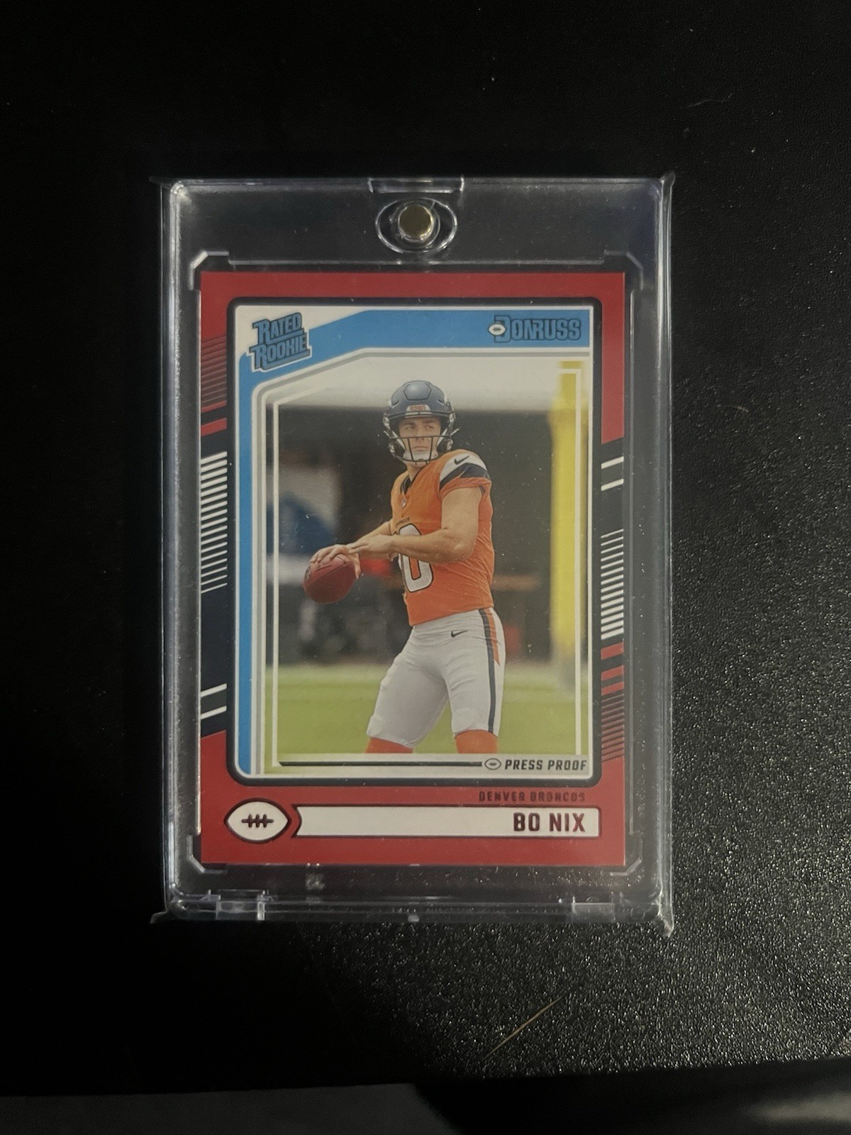 2024 Panini Donruss - Rated Rookie Bo Nix #369 Press Proof Red (RC)
