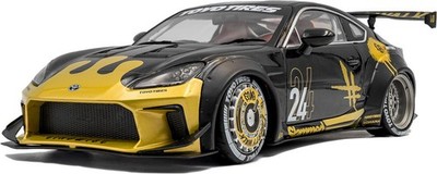 Solido 1/18 トヨタ GR86 LBWK ボディキット 2024 Toyota GR86 Liberty Walk Body Kit Black /Gold 1:18 by Solido