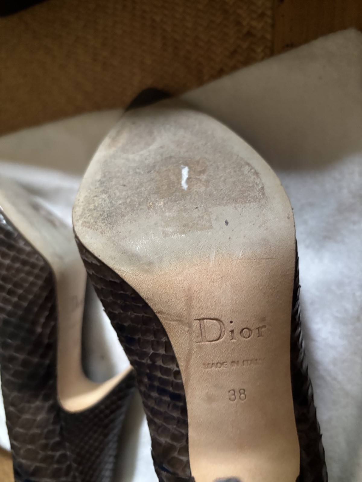 Dior Brown Python Leather Pumps 38 - image 6