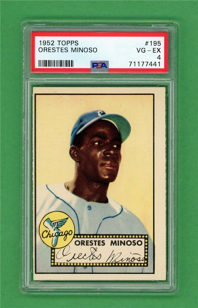 1952 Topps #195 Minnie Minoso ** ROOKIE ** PSA VG-EX 4 ** Chicago White Sox card
