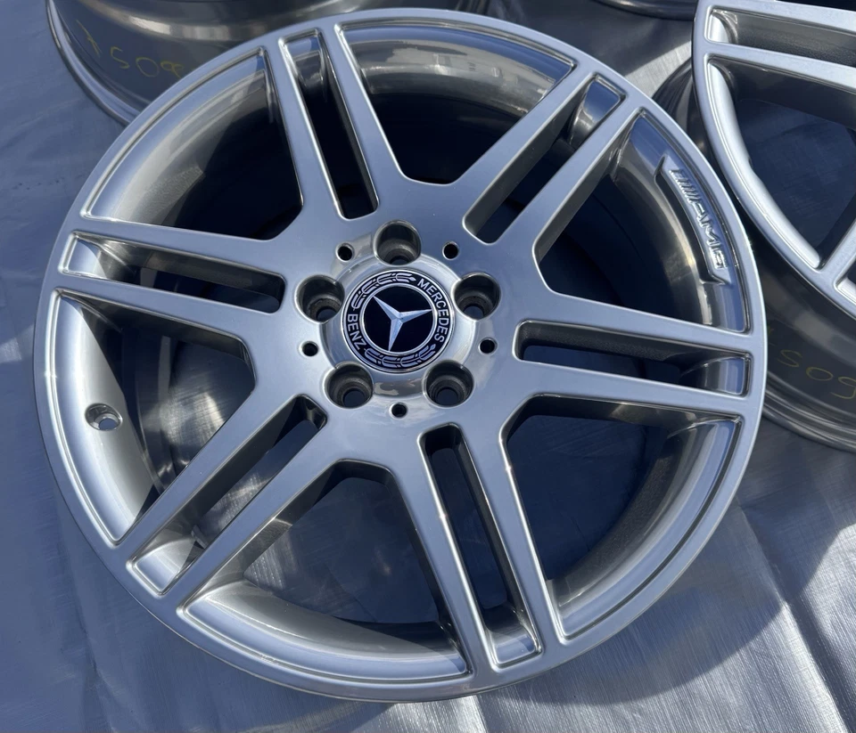 4x Original Mercedes 17 Zoll AMG Felgen 7,5J + 8,5J W204 S204 C204 W209 R171 TOP - Bild 4 von 4