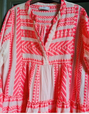 Devotion Twins Ella festival Boho Dress Neon Pink   XS /10 archaic Kori 