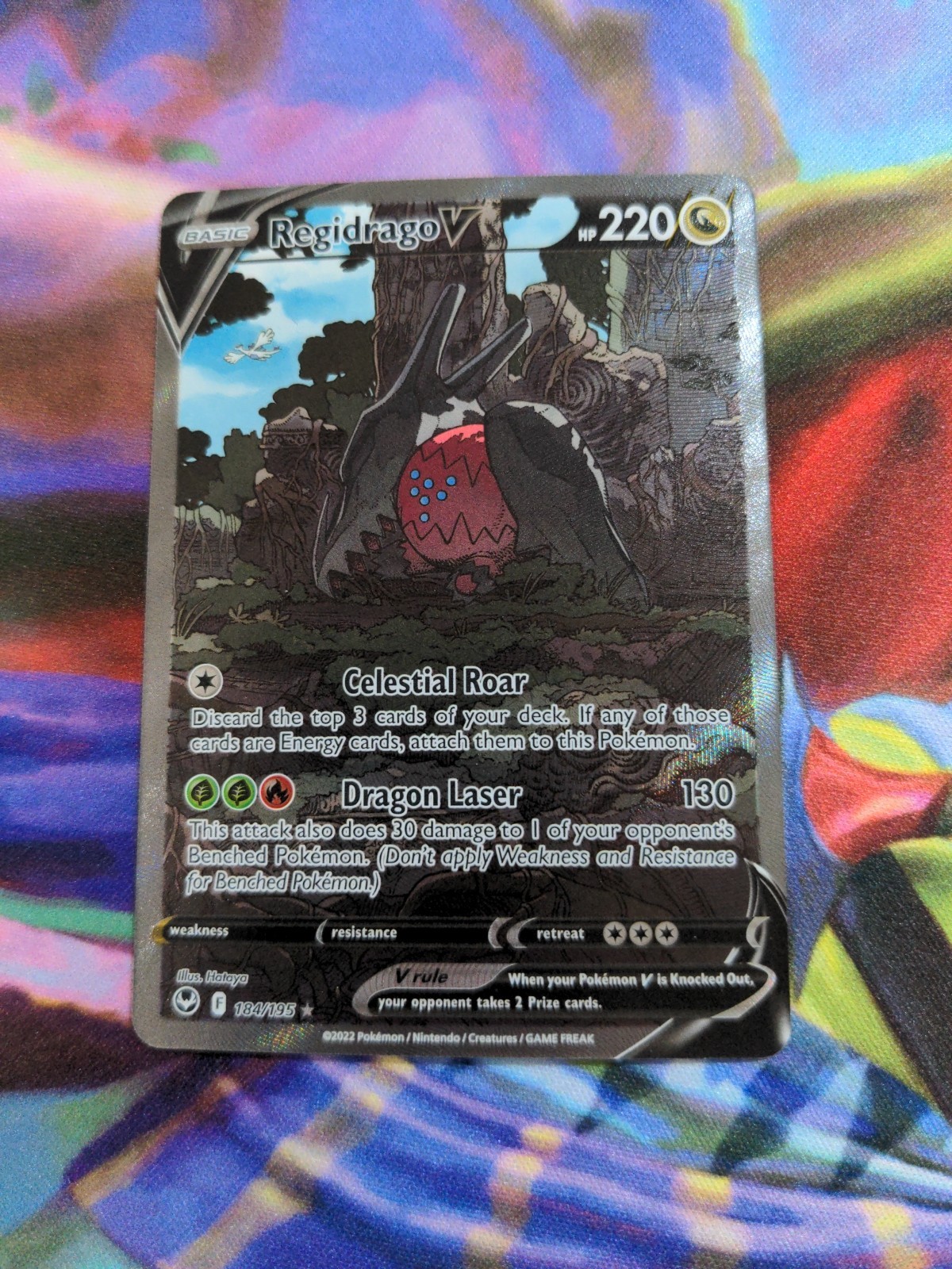 Regidrago V (Alternate Full Art) 184/195 NM Pokemon Silver Tempest