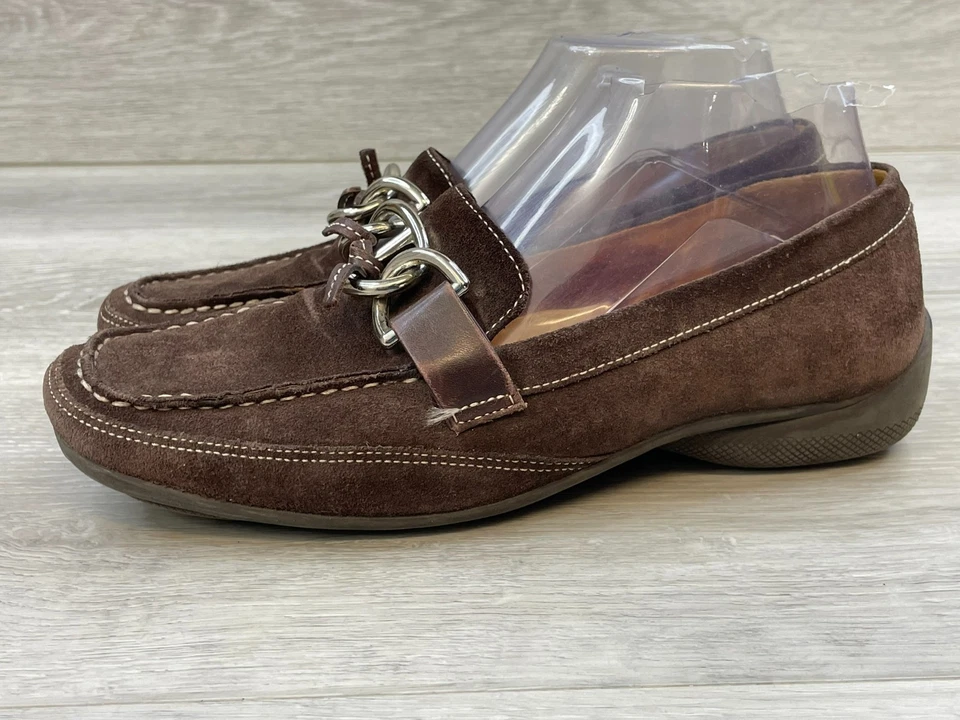 Mocassim Antonio Melani Notty Feminino 8 Marrom Couro Camurça Sapatos Conforto - Imagem 3 de 4