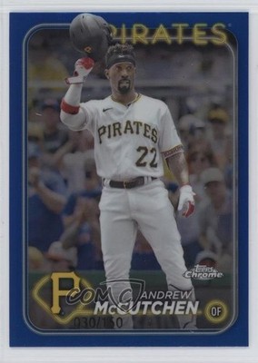 2024 Topps Chrome Blue Refractor 30/150 Andrew McCutchen #124 11oh