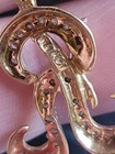 7.4 Grams 14kt Gold "R" Diamond Pendant Rope Chain Necklace 18 Inch Not Scrap  — photo 5