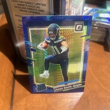2023 Panini Donruss Optic - Jaxon Smith-Njigba - Rated Rookie Blue Hyper Prizm