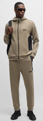 HUGO BOSS Mens Tracksuit Set Hoodie + Jogger Pants Lt Green Black AUTHENTIC NEW
