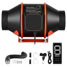 Indoor Garden Fan Kit: 4" EC Fan, 205 CFM, Carbon Filter, PWM Controller