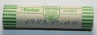 1993-P Bank Wrapped Shotgun Roll of 50 Uncirculated Roosevelt Dimes
