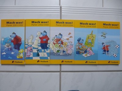 5 Postbank Planer Kalender Mach was! Käpt'n Blaubär Opa Blaubär 2001 bis 2006