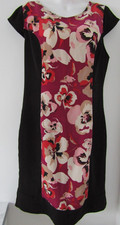 George dress ladies size 14 pencil straight dress floral pink black sheath dress