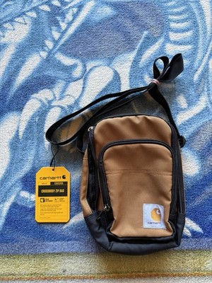 NWT Carhartt Men's Sling Bag Sling Crossbody Backpack Side Bag Brown Tan Zipper