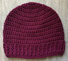Crochet Handmade Hat/Beanie Color Claret