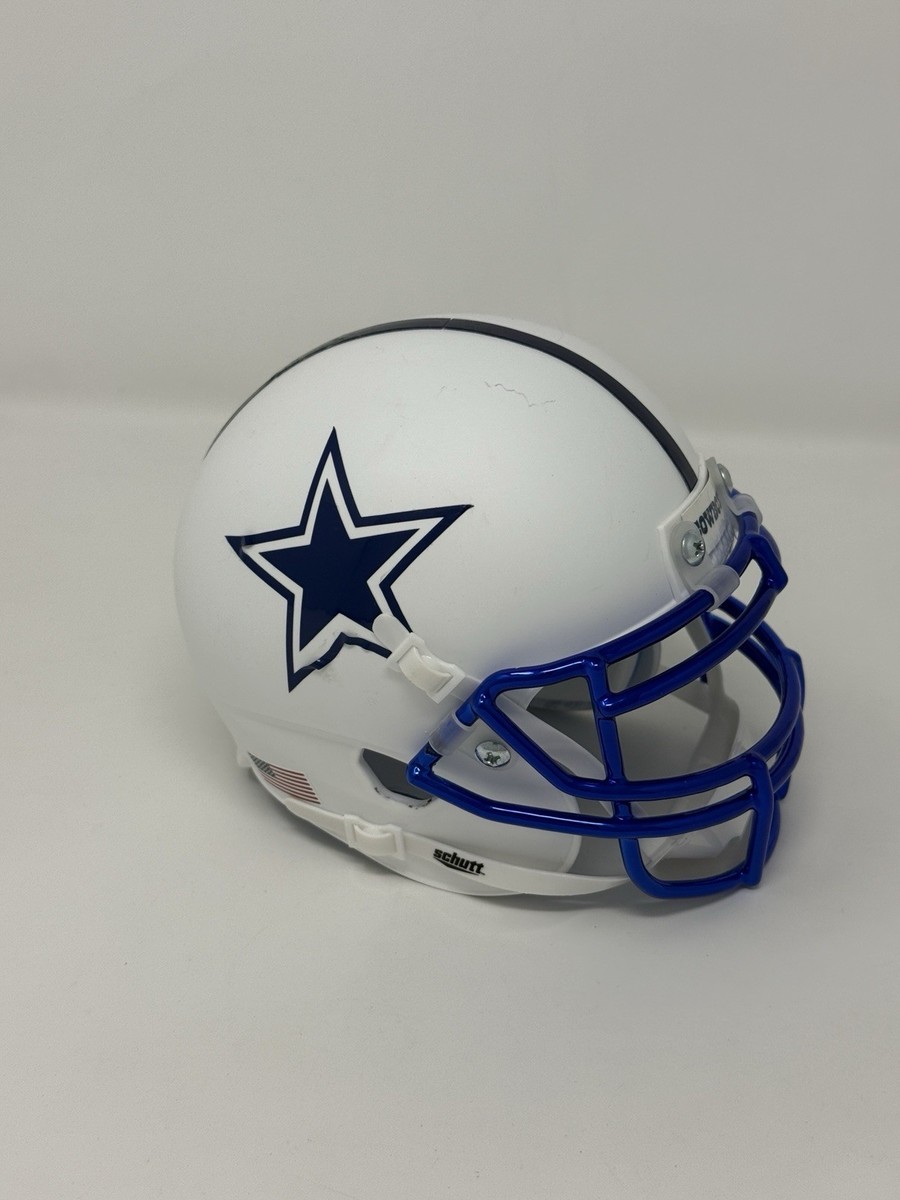 blue chrome football helmet Emmitt Smith Autographed Cowboys Authentic SpeedFlex Bec Super Sports Center scale display helmet is perfect for all football fans and great for autographs Riddell Miami Dolphins Chrome Alternate