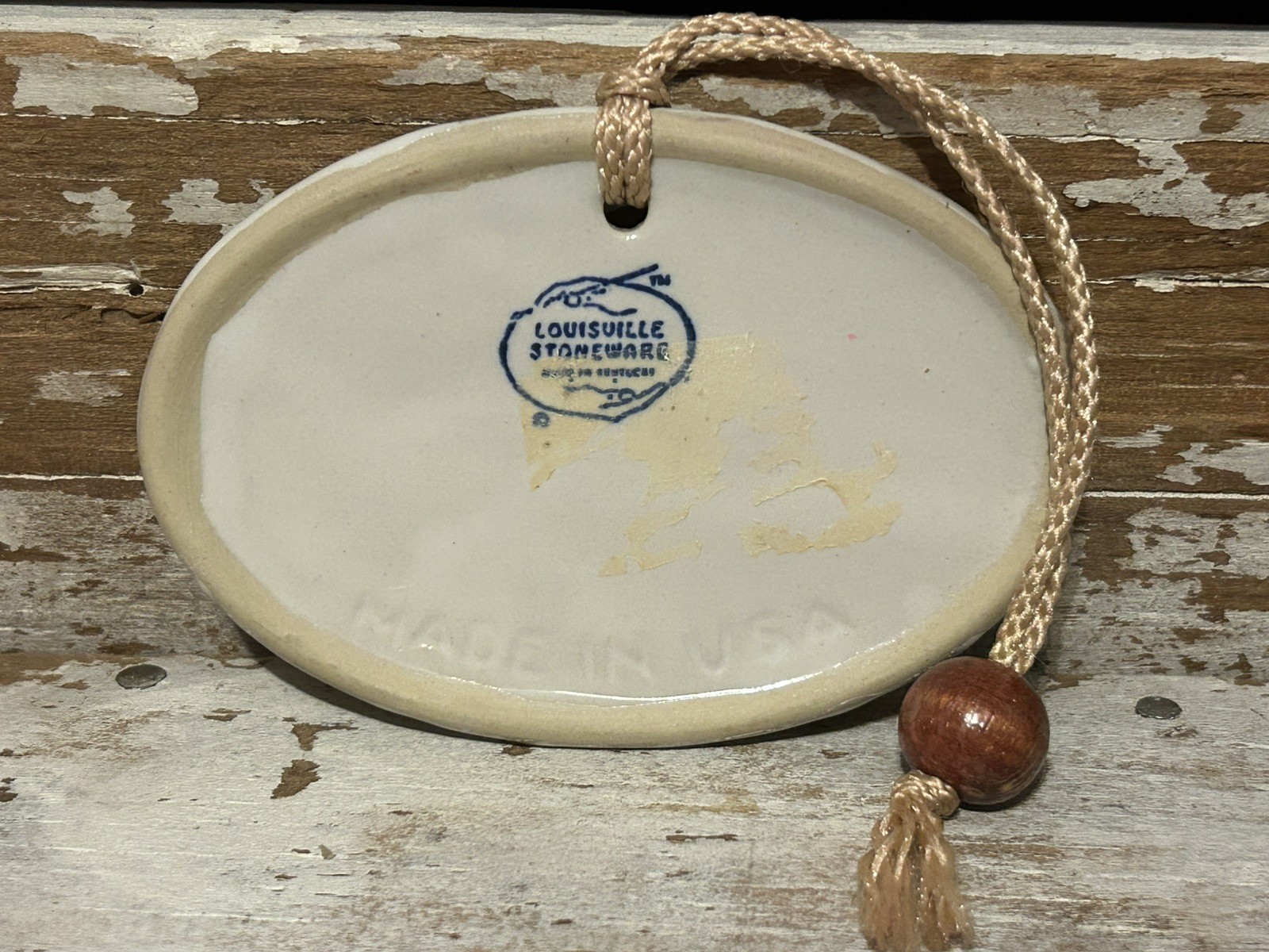 Louisville Stoneware Pottery  Ornament Pretty Flowers