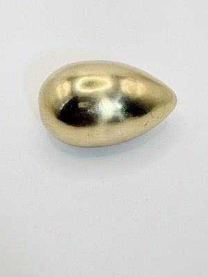 Vintage MCM Solid Brass Egg  Paperweight  Collectable Unmarked 1 Pound 4oz