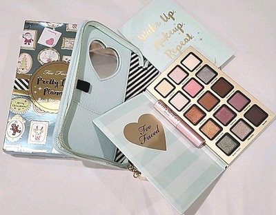 TOO FACED Pretty Little Planner Set 2018 Eyeshadow Palette Mascara Agenda Cover 