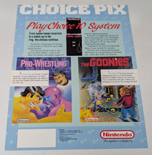 Vintage Nintendo CES E3 Promo Display PlayChoice 10 Goonies Arcade Wrestling