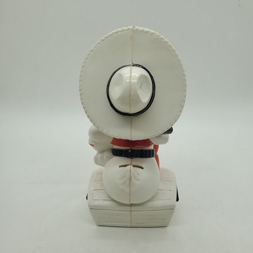 VTG Knickerbocker Walt Disney Donald Duck Cowboy Western Sheriff Coin Bank 9" ** - Picture 7 of 13