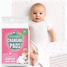 Eli with Love Disposable Baby Changing Pads - Soft, Waterproof  Leakproof Liner