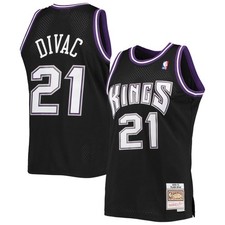 Men's Mitchell & Ness Vlade Divac Black Sacramento Kings 2000/01 Hardwood