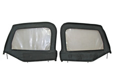 Aftermarket Jeep Wrangler Tj 97-06 Gray Grey Soft Top Upper Half Door Pair