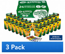 3 pack Crayola Crayons Bulk 24 Packs of 24 , Bulk School Classroom Supplies