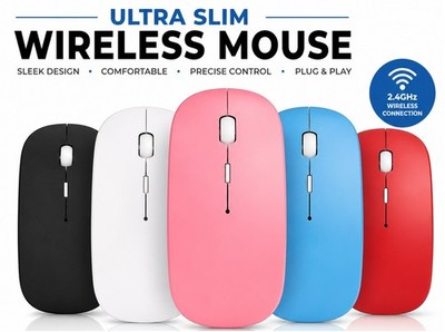 Kabellose Maus 2.4G USB Empfänger Slim Silent Click Ergonomische Optische Mäuse Laptop