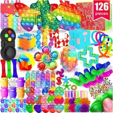 Fidget Toys, 126 Pack Party Favors for Kids 8-12 4-8, Sensory Toys Bulk... 