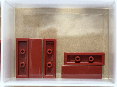 LEGO Parts - Dark Red Tile 1 x 3 - No 63864 - QTY 5
