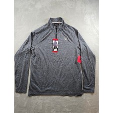 NWT Spyder Active Shirt 1/4 Zip Mens M Gray Moisture Wicking 4 Way Stretch