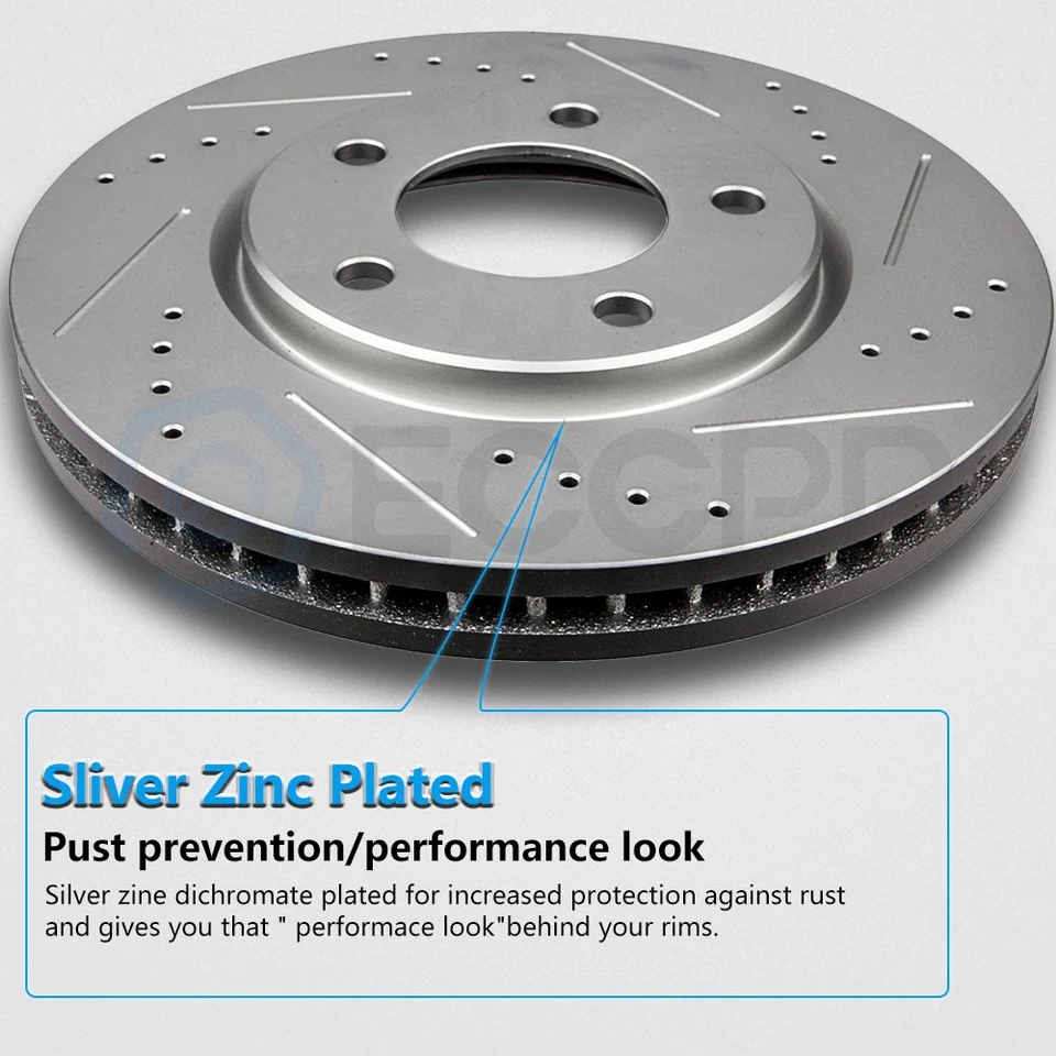 Ceramic Brake Pads And Rotors Front + Rear For CHEVROLET CADILLAC ESCALADE GMC - Изображение 4 из 4