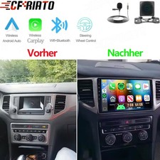 2+64GB per VW Sportsvan 2016 - 2019 Carplay autoradio Android 15 GPS navigatore fotocamera