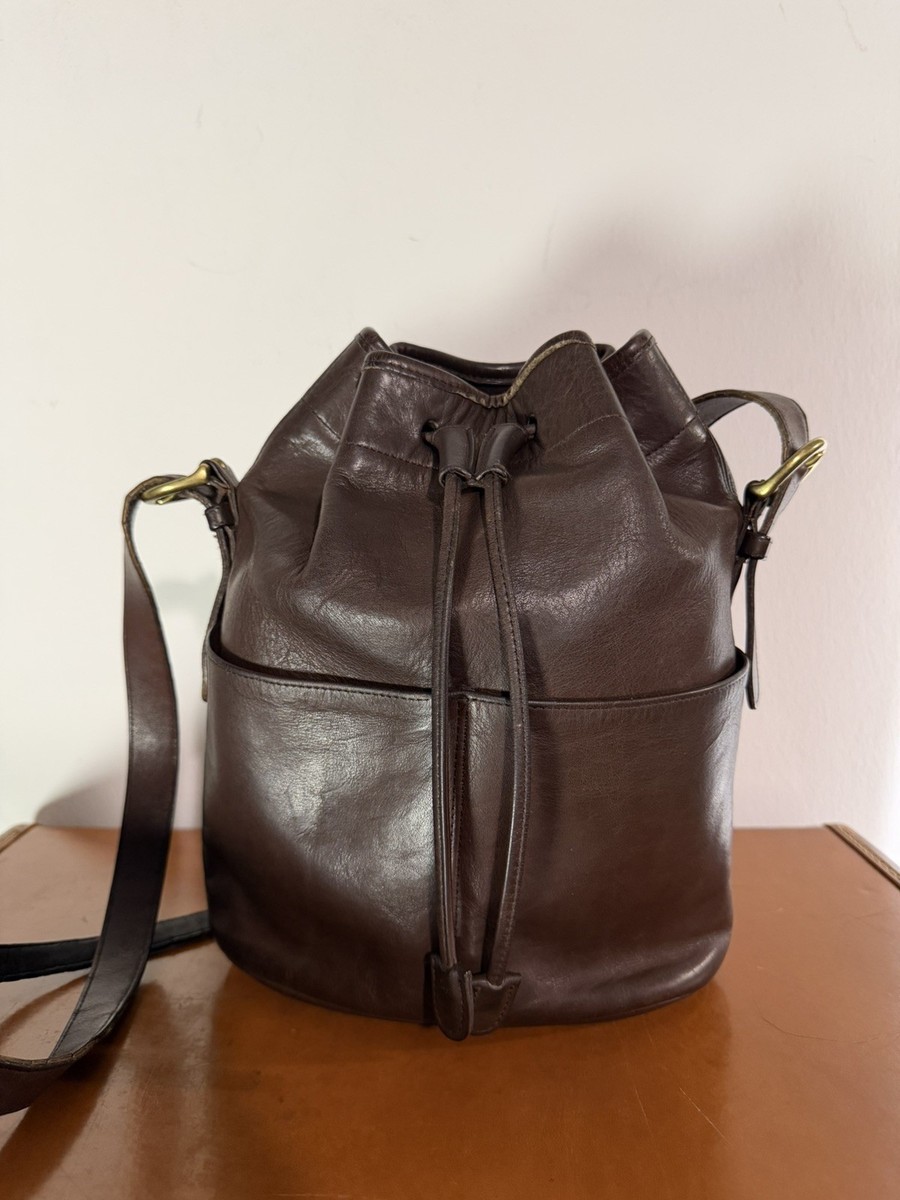 Vintage Coach 4151 Milk Chocolate Brown Drawstring Bucket Bag | eBay