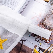 (Yellow Stars)Kitchen Tiers Cabinet Embroidery Curtain Short Curtain Half MV