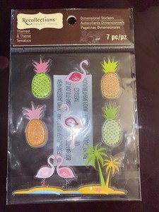 Recollections*Pineapples*Flamingos*Palm Tree*Dimensional Stickers*453930