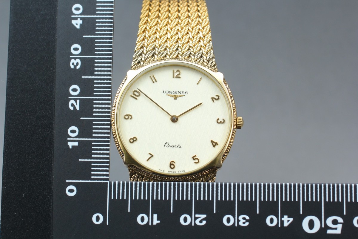 Near MINT LONGINES 150 6773 30mm Quartz L150.2 Gold Dial Men's