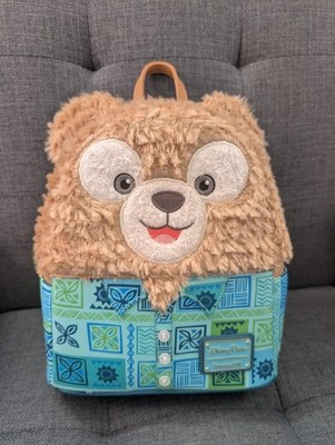 *New Disney Aulani Exclusive Duffy Bear Hawaiian Shirt Loungefly Backpack