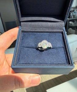 Costco 1.52 Ct Oval and Round Brilliant Cut Natural Diamond Engagement Ring