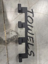 Towel Rack Matte Black Wall Mount