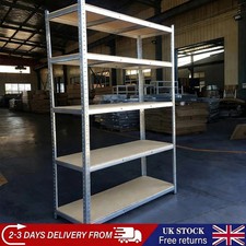 5 Tier Heavy Duty Galvanised Adjustable Shelf Racking Unit Storage Rack 875KG Ca