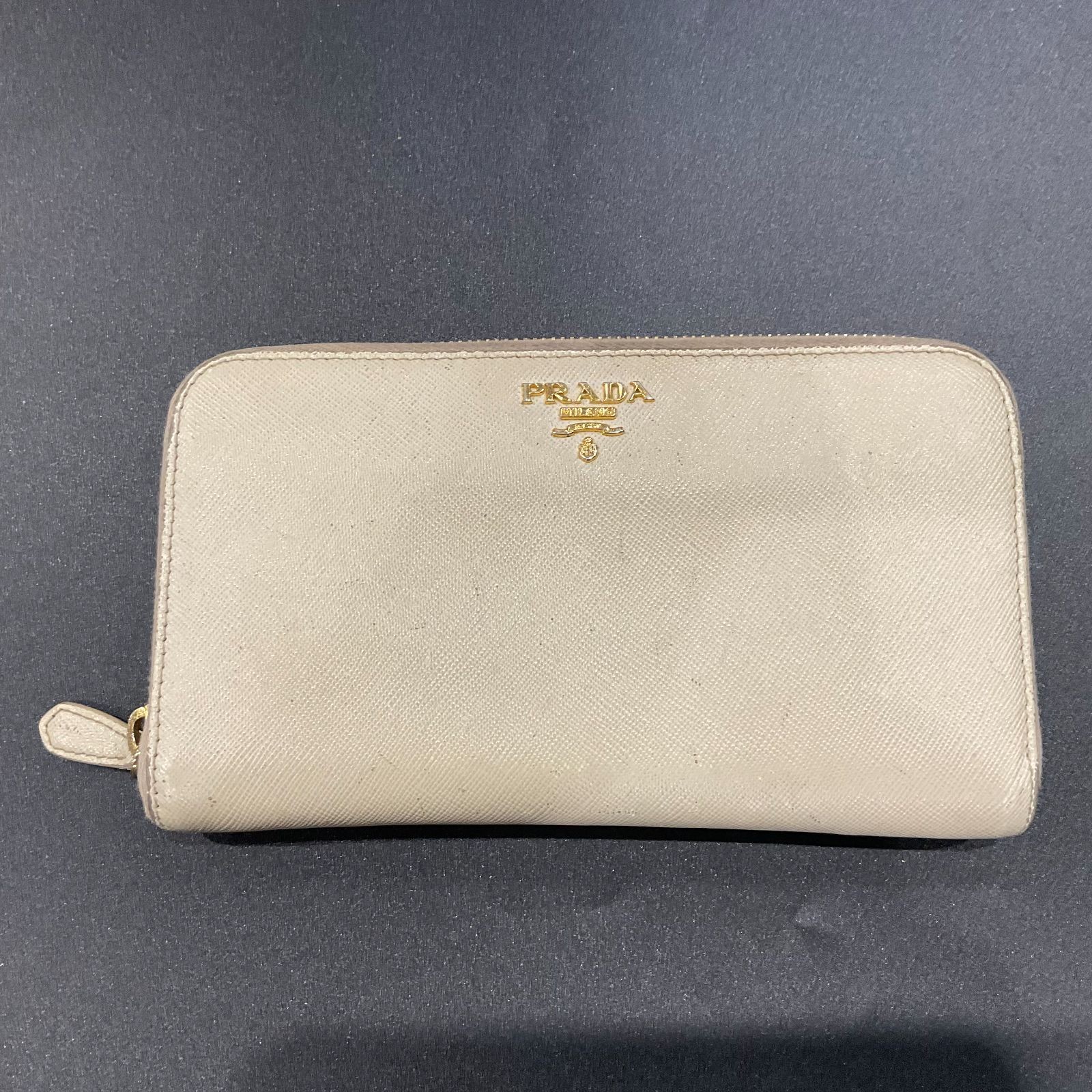 Prada Long Leather Wallet with Multiple Card Slots 25071357