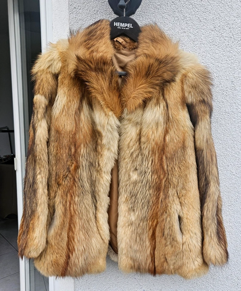 Mantel Rotfuchs Fuchs Pelz Gr. 38 Echtfell Vintage in gepflegtem Zustand - Bild 2 von 4
