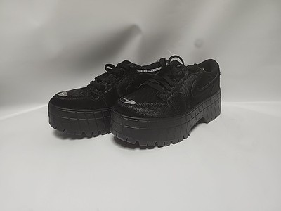 Nike Air Jordan Platform Shoes Womens Size 8 Black Pony Hair  display picture 1