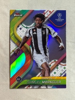 2024-25 Topps Finest UEFA UCC Refractor Samuel Mbangula Rookie RC #117 Juventus